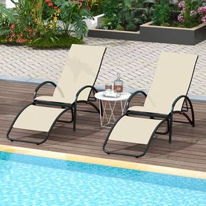 Sedia a dondolo da esterno 2-in-1 con schienale regolabile in 4 posizioni per patio, portico e bordo piscina - Product Image 3