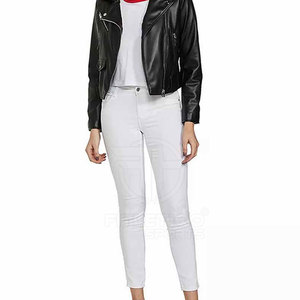 Nouveau style, couleur unie, 100% coton, coupe classique, jean décontracté pour femme, respirant, taille mi-haute, qualité supérieure - Product Image 3