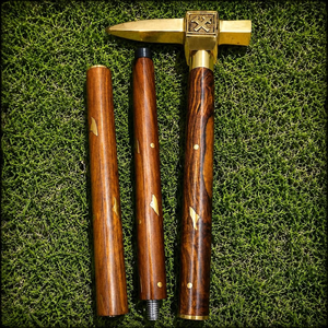 Bastón de Caminar Vikingo con Mango de Martillo de Guerra, Bastón de Madera Desmontable, Estilo Medieval, Cabeza de Metal, Bastón de Caballero, Histórico - Product Image 2