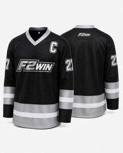 เสื้อฮอกกี้น้ำแข็งผู้ชาย F2WIN คอวี แขนยาว ระบายอากาศได้ดี ผลิตจากผ้าโพลีเอสเตอร์ ซับเหงื่อ แห้งไว ทรงปกติ ราคาประหยัด - Product Image 3