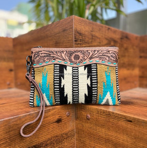 มาใหม่สไตล์ตะวันตกมือเครื่องมือหนังอานผ้าห่มคล้องมือคลัทช์ร้อนขายมือเครื่องมือเย็บกระเป๋าสตางค์ผู้หญิงกระเป๋าสตางค์ - Product Image 3