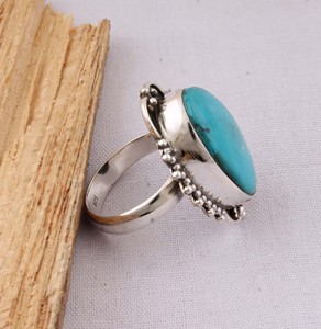 Classic Boho Blue Amethyst Sterling Silver <b>Beaded</b> Heart Accent Ring for Women Party Engagement Wedding Gift Factory <b>Direct</b> - Product Image 5