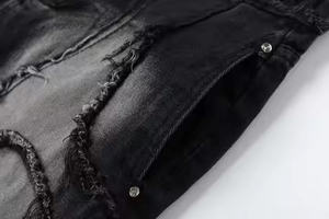 Jeans de Mezclilla para Hombre, Talla Grande, Antiarrugas, de Algodón, Corte Holgado, Lavado Claro, con Múltiples Bolsillos - Nueva Moda Casual Urbana del Fabricante - Product Image 4