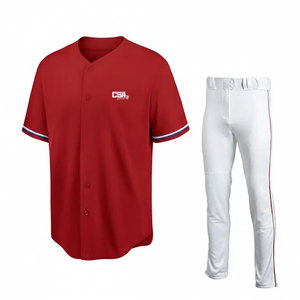 Uniforme de baseball de style professionnel pour hommes, tissu respirant, vêtements de sport confortables pour l'entraînement en équipe - Product Image 1