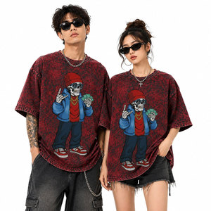 เสื้อยืดทรงบ็อกซี่สไตล์วินเทจสำหรับผู้ชาย ผ้าฝ้าย 100% พิมพ์ลาย DTG ทรงหลวม สไตล์ลำลอง น้ำหนัก 230 กรัม ผ้าไม่ทอ รับผลิตแบบ OEM - Product Image 4