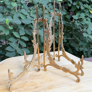 Best Price Brass Tray Holder <b>Tablet</b> Holder <b>Stand</b>/Book and Magazine Display Rack <b>for</b> Home & Office Table Book <b>Stand</b> - Product Image 5