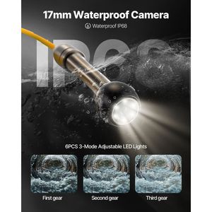 Telecamera Endoscopica Industriale con Cavo da 30M e Monitor LCD TFT da 11cm, Impermeabile IP68 per Ispezione Tubi - Product Image 4