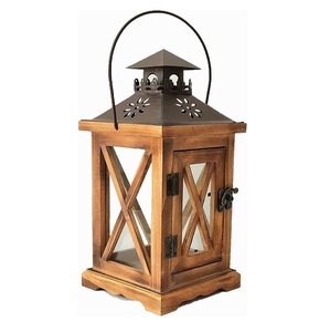 Nouvelle arrivée : lanterne à bougie en bois et métal, lanterne suspendue pour la maison, mariage, Noël, décoration lumineuse, taille personnalisée - Product Image 4