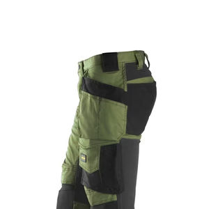 Men's Green <b>Work</b> <b>Pants</b> Polyester Abrasion Resistant <b>Cargo</b> Style with Reinforced Knees and Multiple Pockets - Product Image 6