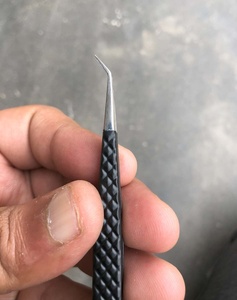 Pinzas para pestañas con punta de fibra con logotipo impreso, pinzas de extensión de pestañas con etiqueta privada personalizada de 45 75 90 grados - Product Image 5