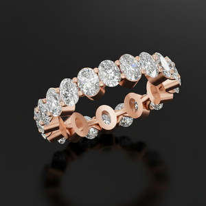 แหวนเพชรพลอยแพลตตินั่ม 3.6 กะรัต รูปทรงวงรี ได้รับการรับรองจาก IGI เพชร VVS ที่เพาะเลี้ยงในห้องปฏิบัติการ พร้อมตัวเรือนแบบกรงเล็บ สำหรับผู้หญิง เหมาะสำหรับงานปาร์ตี้ - Product Image 3