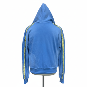 Sudadera con capucha y cremallera de diseño personalizado para hombre, fabricada por un fabricante profesional, con logo aplicado con efecto desgastado, 100% algodón, forro polar. - Product Image 2