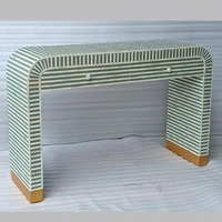 Table console moderne en os incrusté, faite à la main, écologique, avec des artisanat naturel et une qualité supérieure