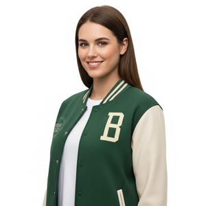 Classic varsity <b>jacket</b> crafted From Wool Blend With leather Sleeves High Quality Embroidery Custom Logo Designed For a Look - Product Image 6