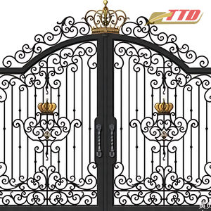 Portail de luxe en fer forgé, élégant motif festonné, dimensions personnalisées, finition thermolaquée, marque TTD, style traditionnel, résidentiel - Product Image 5