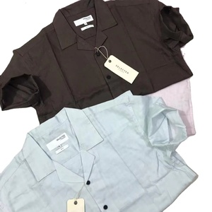 Camisa de Satén de Manga Corta para Hombre, 100% Algodón, Casual, Diseño Sólido, Transpirable, Ecológica, Anti-Pilling, Cuello Camisero, Perfecta - Product Image 2