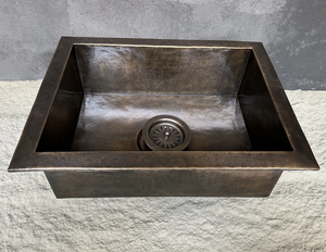 Évier de cuisine contemporain en laiton massif, fait main, de luxe, à cuve unique profonde, moderne, pour cuisines résidentielles - Product Image 6