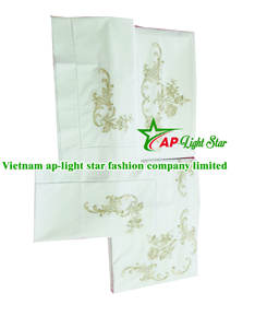 Parure de lit de luxe vietnamienne brodée 100 % coton 300 fils/cm² personnalisable, ensemble 8 pièces toutes saisons, élégant et durable – Nouveauté irrésistible - Product Image 4