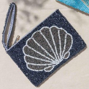 Small <b>Shell</b> Beaded Coin PurseEmbellished Zipper Pouch Bag - Product Image 5