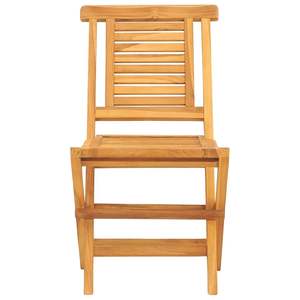 Juego de 2 Sillas Plegables de Madera de Teca Maciza para Jardín, Tamaño Estándar - Product Image 4