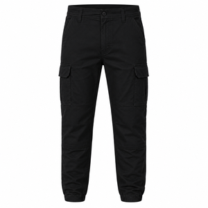 Wholesale <b>Men</b> <b>Cargo</b> Pants Elastic Cuff <b>Jogger</b> Trousers Casual Workwear Pants Solid Color Custom <b>Mens</b> <b>Cargo</b> <b>Jogger</b> Trousers - Product Image 1