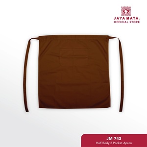 Delantal de media cintura Jaya Mata JM743 con 2 bolsillos, de poliéster y algodón, para restaurante, cafetería, chef, camarero, en negro, marrón y blanco. - Product Image 6
