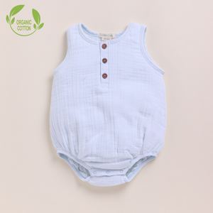 Premium Quality Organic <b>Muslin</b> Bubble Romper Ice Melt Design <b>Baby</b> Clothing - Product Image 1