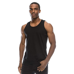 ELINE SPORTS Summer Casual Fitness Tank Top for Men Breathable 100% Cotton <b>Knitted</b> Fabric Customizable OEM Service Solid <b>Pattern</b> - Product Image 3