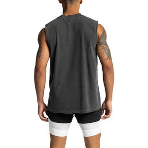 Camisetas de Gimnasio Personalizadas para Hombre, Tejidas, 100% Algodón, Sin Mangas, Transpirables, de Malla, para Correr, Verano, Fitness, Entrenamiento, Casual - Product Image 5