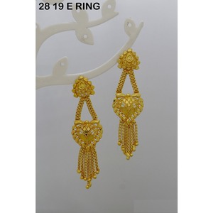 Nouvelle mode boucles d'oreilles pendantes épaisses boucles d'oreilles longues artificielles de luxe de Dubaï pour les filles de mariée boucles d'oreilles au design antique et unique - Product Image 3