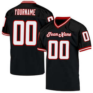 Camiseta de Fútbol Americano Cavaliers 45 Jazee Negra de Malla con Cuello en V, Manga Corta, Estampado Sublimado, Corte Regular, Transpirable y de Secado Rápido para Adultos - Product Image 1