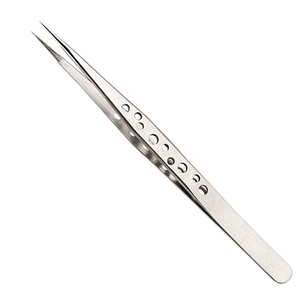 Pinzas de Precisión de Acero Inoxidable para Pestañas, Punta Suave, Herramienta de Belleza para Extensión de Pestañas, Moldeado de Cejas, Cuidado de Cejas, Uso en Salón - Product Image 1