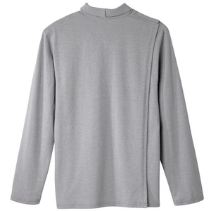 Men's Black or <b>Grey</b> 100% Polyester with Knitted Collar Self Fabric Cuffs with Left Chest Pocket Long Sleeves <b>Polo</b> <b>Shirt</b> - Product Image 6