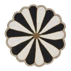 Set de table carré en perles blanches, motif floral multicolore, fait main, en perles de verre, pour salle à manger et cuisine - Product Image 6