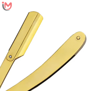 Stainless Steel Barber <b>Swing</b> Lock Razors <b>Single</b> Blade Customizable Color Brand Smooth Feel Salon Quality Straight Edge Face - Product Image 3