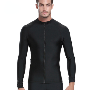 Nouvelle conception 2026 – Veste de bain homme à manches longues avec fermeture éclair frontale, anti-UV, séchage rapide, pour la plongée et le surf, personnalisable - Product Image 1