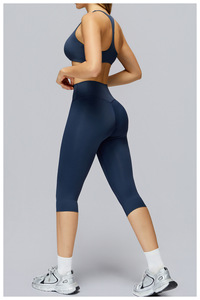 Yoga Pants High Waist Capri <b>Leggings</b> <b>With</b> Hidden <b>Pocket</b> Women Workout Fitness Gym Wear Yoga Outfit - Product Image 4