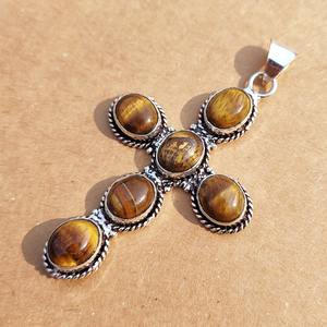 จี้ทองเหลืองประดับพลอยตาเสือธรรมชาติเพื่อการปกป้อง เสริมความมั่นใจ พลังบำบัด พร้อมส่งออก ราคาจากอินเดีย - Product Image 6