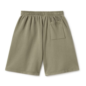 Pantalones Cortos Deportivos de Algodón French Terry Grueso con Cordón Ajustable para Hombre, Color Verde Oliva - Product Image 4