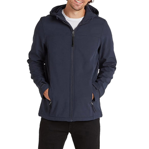 Veste softshell pour homme de haute qualité pour l'hiver avec fermeture éclair et tissu tissé, design de logo personnalisé, veste softshell pour homme - Product Image 1