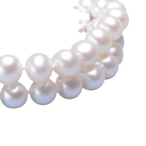 Collier en argent S925 avec boucle, perles d'eau douce de 8 à 9 mm, presque parfaites, avec un cadeau de fleur de prunier - Product Image 5