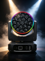 Projecteur de scène motorisé 19*40W RGBW Bee Eye Zoom avec effet d'ouverture, éclairage de scène LED Beam Wash pour DJ
