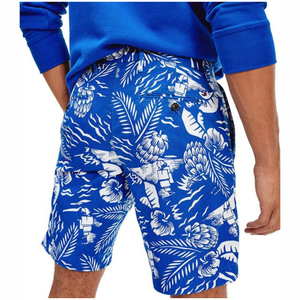 Shorts de bain imprimés légers pour hommes, tissu confortable à séchage rapide avec cordon de serrage élastique à la taille, vêtements de plage décontractés - Product Image 2