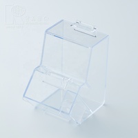 Boîte cadeau transparente double compartiment Kwang Hsieh pour mariages, en plastique PS injecté, écologique, réutilisable, empilable, pour usage alimentaire 0-1L