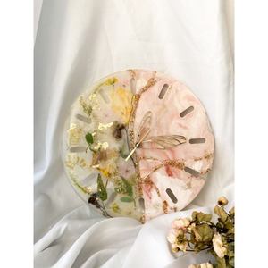 Handmade Resin Wall <b>Clock</b> With Gold Foil Embedded Art For Luxury Bedroom Wall Decoration Collection - Product Image 4