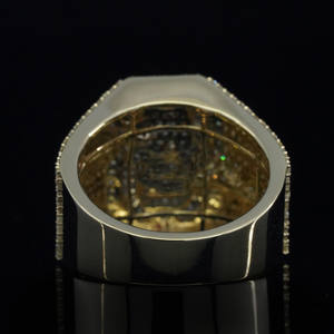 Anillo con Inicial de Diamante Moissanite Corte Baguette y Redondo, Estilo Hip Hop, Plata de Ley 925, Regalos de Aniversario, Compromiso y Boda - Product Image 3