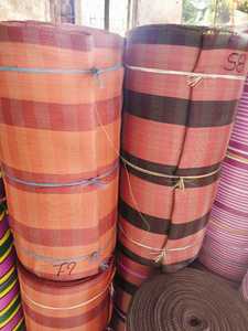 Sustainable Recycled Stripes 100% Nylon PVC Coated Medium Weight <b>Fabric</b> Roll Strong Woven for Reusable Shopping Bags & Tote Bags - Product Image 5