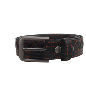 Ceinture en cuir véritable noir pour homme, en cuir de vachette, design personnalisé, vente en gros - Product Image 3