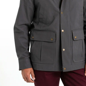 SUQAINA Private Label Plaid Casual Polyester Lined 100% Cotton Waxed <b>Canvas</b> Winter Hunting <b>Jacket</b> Oil Finish Men's - Product Image 4