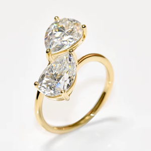 CONCEPTION Anillo de Moissanita de Plata 925 Personalizado con Oro Fino de 9K 10K 14K 18K para Compromiso y Boda para Mujer - Product Image 2